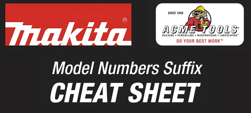 Makita model number header